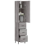 Highboard Grey Sonoma 34.5x34x180 cm Engineered Wood 3198871