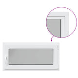 Basement Window RISOR 100 x 50 cm PVC and Glass White 42047207