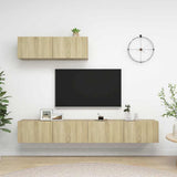 3 Piece TV Cabinet Set Sonoma Oak Engineered Wood 3079018