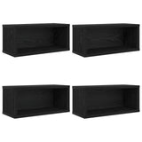 CD Storage Rack 4 pcs Black Oak 40 x 17 x 17 cm Engineered Wood 8012711