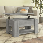 ZNTS Coffee Table Grey Sonoma 79x49x41 cm Engineered Wood 819276