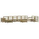 ZNTS 10 Piece Garden Sofa Set Impregnated Wood Pine 3250691