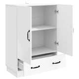 Sideboard High Gloss White 66 x 34.5 x 92 cm Engineered Wood 895359
