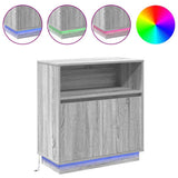 LED Sideboard Grey Sonoma 71 x 34.5 x 75 cm Engineered Wood 869655