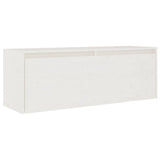 ZNTS TV Cabinets 3 pcs White Solid Wood Pine 3100140