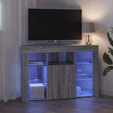 Corner LED TV Cabinet Grey Sonoma 100x40x68cm Engineered Wood 889791
