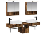 Bathroom Cabinet Set 5 pcs Old Wood 50 x 14.5 x 70 cm 3406325