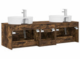 Bathroom Furniture Set 3 pcs Smoked Oak 49.5 x 44.5 x 65 cm 3405887