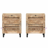 Bedside Table Natural 50 x 33 x 60 cm Solid Mango Wood 4018852
