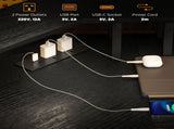 'L' Shaped Work Desk, with LED Lights - Black T3398P344516
