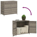 Garden Storage Cabinet Grey 83x45x76 cm Poly Rattan 365545