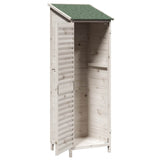 Garden Shed with Roof White 59 x 56 x 176 cm Solid Fir Wood 42033461