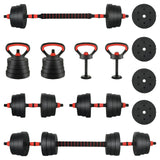 4-in-1 Dumbbell Set 30kg Black and Red 3403862