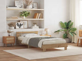 Bed Frame with LED Artisian Oak 80 x 200 cm Engineered Wood 8009001