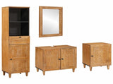 Bathroom Furniture Set with Drawer 4 pcs Brown Engineered Wood 3310068