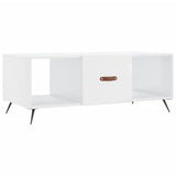 Coffee Table High Gloss White 102x50x40 cm Engineered Wood 829270