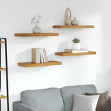 Wall Shelf 4 pcs Brown 60 x 23.5 x 3.8 cm Engineered Wood 42019949