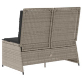Garden Bench Light Grey Poly Rattan 3394472