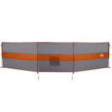 Camping Windbreak Grey and Orange 490x123 cm Waterproof 4009656