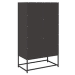 ZNTS Highboard Black 68x39x123 cm Steel 853368