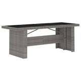 Garden Dining Set Grey PE rattan 7 Piece Set Removable Covers 3095253