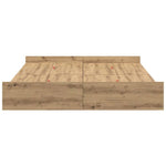 Storage Bed Frame Artisan oak 150 x 200 cm Engineered wood 3335292
