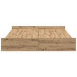 Storage Bed Frame Artisan Oak 135 x 190 cm Engineered Wood 3335324