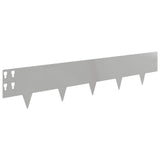 Lawn Edging 20 pcs 100 x 20 cm Steel Silver 8008595