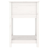 Planter with Shelf White 54x54x81 cm Solid Wood Pine 823774