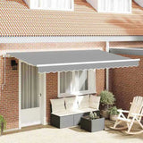 Awning Frame Retractable White 4 x 2 m Metal 42002551