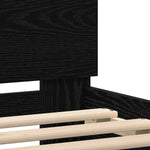 Bed Frame with Headboard Black oak 160 x 200 cm Engineered wood 3333941