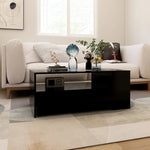 ZNTS Coffee Table Black 102x55x42 cm Engineered Wood 810918