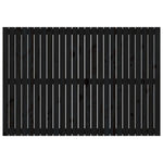 ZNTS Wall Headboard Black 159.5x3x110 cm Solid Wood Pine 824952