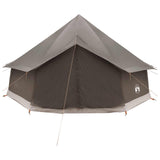 Tipi Tent Brown Grey 400 x 400 x 250 cm Polyester and Steel 42029029