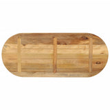 Table Top 110x50x2.5 cm Oval Solid Wood Rough Mango 370107