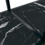 Console Table Black 140x35x75.5 cm Tempered Glass 331697