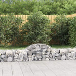 Arched Gabion Baskets 10 pcs 200x50x40/60 cm Galvanised Iron 3146265