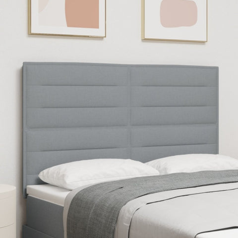 ZNTS LED Headboard Lines Design Light Grey 80 cm Fabric 3338293