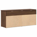 Shoe Bench Brown Oak 102x30.5x45 cm Engineered Wood 859142