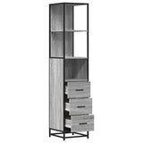 Bathroom Cabinet Grey Sonoma 35x37.5x166 cm Engineered Wood 849247
