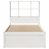 Bed Frame without Mattress White 90x190 cm Single Solid Wood Pine 3323477