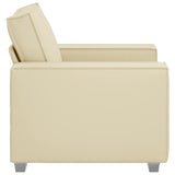 Sofa Chair 59 cm with Cushion Cream Faux leather 4105040