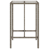 Outdoor Bar Table Grey 70x70x110 cm Poly Rattan 368695