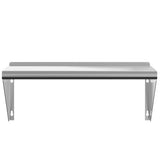 Wall Shelf 75x30x31 cm Silver Stainless Steel 30275