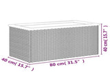 Planter Black 80x40x40 cm Poly Rattan 319416