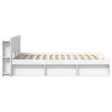 Bed Frame with Storage White 160 x 200 cm Engineered Wood 3433406