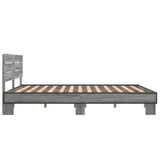 Bed Frame without Mattress Grey Sonoma 150x200 cm King Size 3280145