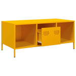 ZNTS Coffee Table Mustard Yellow 101.5x50x43.5 cm Cold-rolled Steel 851277