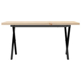 Coffee Table X-Frame 100x50x45.5 cm Solid Wood Pine and Steel 3282754