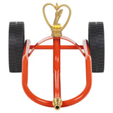 Wheeled Sprinkler Sled with Rotatable Head Red Steel 4005276